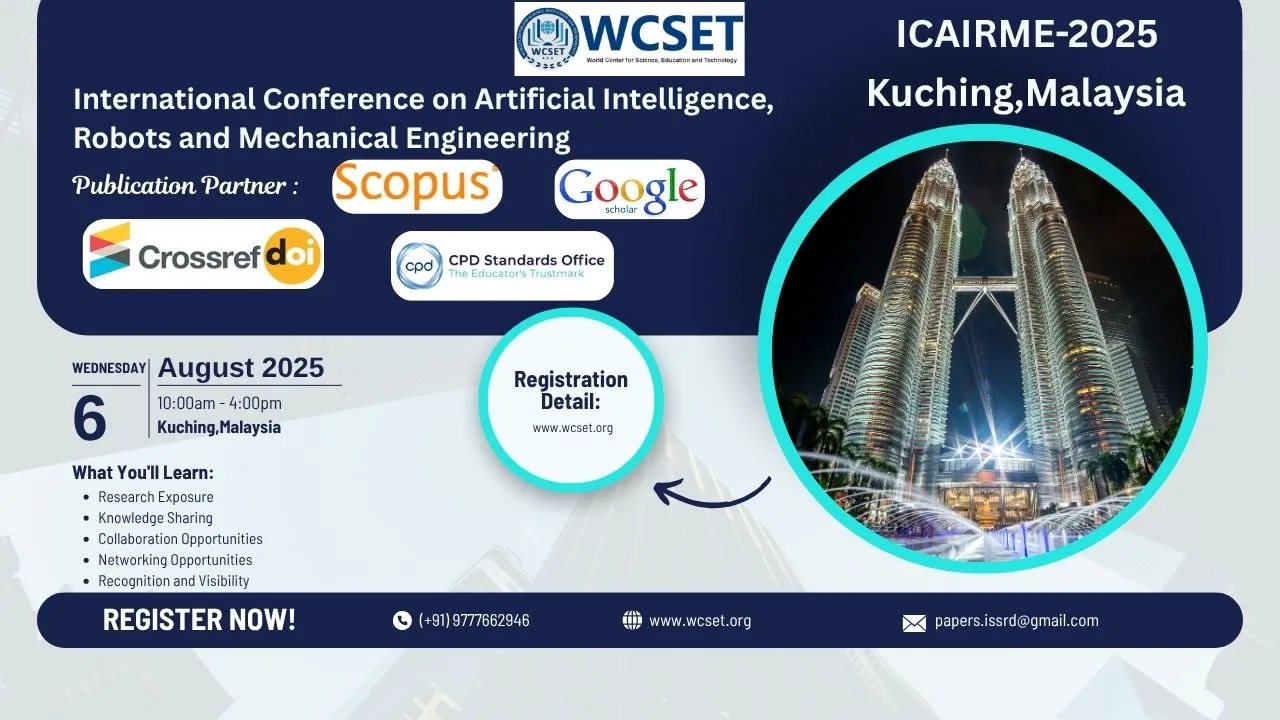 Artificial Intelligence, Robots and Mechanical Engineering Conference in Malaysia